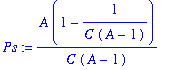 Ps := A*(1-1/(C*(A-1)))/(C*(A-1))